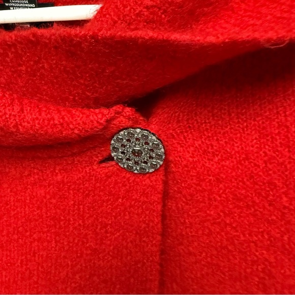 Adrienne Vittadini size small Red Cowl Neck Sweater with Turtleneck Style draped - Picture 8 of 8